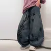 Pantalones de mezclilla para niño, colección primavera/otoño, nuevo estilo 2026, para niños mayores, ropa de otoño para niño, corte holgado, pierna ancha, pantalones largos