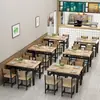 Conjunto de Mesa e Cadeiras para Restaurante e Jantar em Casa, Mesa Retangular Combinada, Balcão de Lanches para Café da Manhã, Cafeteria, Mesa e Cadeiras para Restaurante de Fast Food para 4-6 Pessoas, Luxo Leve