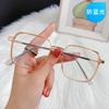 Gafas cuadradas coreanas de luz azul nueva moda amor color deslumbrante espejo plano liso Marco de gafas transparente rojo neto