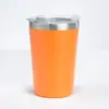 Taza de Leche Mini de 12 oz para Exteriores, Coche, Portátil, Termo, Taza de Café de Acero Inoxidable 304 de Doble Capa al Vacío