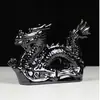 Adornos de Dragón de Cerámica Tang Sancai Hogar Dragón del Zodiaco Dragón Verde Esquina de Suplemento Solución Artesanías Sala de Estar Regalos Adornos de Joyería