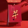 Calendario de escritorio hecho a medida 2027 con un diseño tradicional chino, con un logotipo estampado en oro, en un color rojo festivo, perfecto como adorno de escritorio y un calendario de edición especial