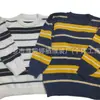 Nuevo Estilo Otoño e Invierno 2025 Suéter Holgado de Rayas de Color Contrastante para Mujer Estilo Perezoso Aspecto Adelgazante Estilo Coreano Versátil Top Pulóver Casual