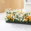 Interior y; Partición Floral Artificial de Plástico y Seda para Exteriores Fe