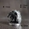 Figurillas de modelo de dragón de cobre macizo y soldado subterráneo, juguetes de cobre blanco y latón, adornos para juegos de mesa, piezas de ajedrez para colección