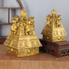 Venta al por mayor del fabricante Elefante de la Fortuna de Latón Prosperidad Cobre Cuatro Elefantes Generación de Riqueza Elefante de Cobre Auspicioso Pequeña Torre de la Fortuna