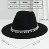 Sombreros Fedora de Fieltro para Hombres y Mujeres con Pedrería, Piedras Preciosas y Tachuelas, Sombreros de Jazz Vintage, Sombreros Personalizados para Fiestas y Bodas, Sombreros Elaborados y Brillantes