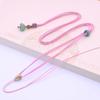 Productos hechos a mano gota de agua tejido diy collar de jade colgante cuerda jade ágata colgante de jade cuello cuerda cadena suéter