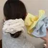 Goma para el pelo de gasa ligera de cuatro capas de verano, Cuerda para moño Dopamina, Cuerda para el pelo simple, moderna, de alta gama