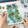 Adesivos Infeelme série de livros de montanha paisagismo de grandes dimensões conta de mão material de decoração DIY 4 2