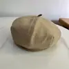 Novo Boina de Lã Retrô com Lantejoulas Versátil para Outono e Inverno para Mulheres, Estilo Britânico, Afina o Rosto, Fashionável, Chapéu Octogonal Versátil