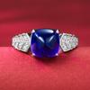 Joyería Mujing 2023, nuevo anillo de plata S925 azul real de 8 x 8 mm con diseño de torre de azúcar, estilo europeo y americano. AliExpress
