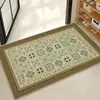Felpudo absorbente tejido de lino, diseño estilo americano, resistente a las manchas y duradero, alfombrilla de baño antideslizante, fácil de limpiar, apto para entrada