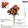 Rosas Simuladas, Arreglos Florales para Bodas, Decoración del Hogar, Ramos, Flores Artificiales de Otoño, Flores Artificiales Realistas de Alta Gama