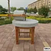 Cara de molienda nostálgica moxa de la vieja escuela jardín de infantes molino de rodillos de piedra molino de piedra doméstico placa de molienda de piedra prensa de piedra empujada a mano retro grano