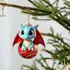 Colgante de árbol de Navidad de Amazon adornos con forma de dragón llavero de dragón real decoración de coche accesorios de decoración de huevo de dragón acrílico