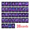 Compra Directa Transfronteriza de 36 Tarjetas Estilo Cyberpunk Neón con Colores Vibrantes, Decoración Moderna para el Hogar y Tarjetas de Arte Geniales