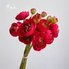 Flores de Lótus Artificiais Transfronteiriças para Decoração de Sala de Estar Interna e Mesa de Jantar, Ornamentos de Arte de Flor de Chá, Flores Artificiais para Atacado