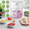 Amassador de Alho Elétrico, Moedor de Carne Multifuncional Doméstico, Liquidificador Portátil Sem Fio, Máquina de Suplemento Alimentar para Bebês, Máquina de Cozinha