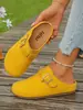 Pantuflas Birkenstock transfronterizas de primavera europeas y americanas para uso exterior, zapatos Birkenstock cerrados de suela gruesa para mujer, venta al por mayor en tallas grandes