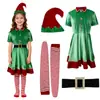 2025 Natal Fantasia de Elfo para Pais e Filhos Fantasia de Natal Infantil Nova Europeia e Americana Meninos e Meninas Bebê Papai Noel