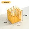 Soporte para pinceles de maquillaje de arte en hierro estilo nórdico para escritorio, tubo de almacenamiento simple de color dorado para brochas de belleza, organizador de peines y lápices de cejas