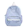 Mochila de Ombro Duplo de Grande Capacidade para Campus Feminina Estilo Coreano Ins Simples Casual Mochila Escolar para Estudantes Mochila Pequena Leve para Menina