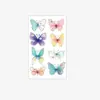 Pegatinas de Tatuaje de Mariposa Floral Acuarela Suaves Macarrón Pastel Tipo Hada Transparentes Impermeables Desechables