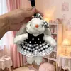 Estilo Coreano Lindo Conejo de Orejas Caídas Llavero para Coche Colgante Muñeco de Peluche Lindo Bolso Pequeña Joyería Colgante Regalo para Novia