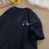 Camiseta Masculina de Algodão Puro Manga Curta Verão 2026 Nova Marca Tendência Solta Modeladora Gola Redonda Versátil Top Meia-Manga Roupa de Verão Masculina