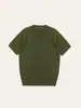 Suéter Masculino, Verão Gola Redonda Manga Curta, Tricô Masculino, Camiseta de Lã Lyocell, Tecnologia de Resfriamento Lyocell