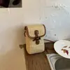 Bolso de Paja de Color Contrastante para Vacaciones en la Playa para Mujer 2026 Nuevo Verano Bolso Pequeño Cruzado Tendencia Hecho a Mano Tejido Bolso para Teléfono