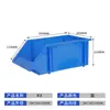 Caja de Tornillos de Plástico Almacén Compartimentado Caja de Herramientas de Almacenamiento Engrosada Caja Pequeña de Rotación Caja para Piezas Caja Rectangular con Apertura Inclinada