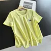 Camiseta Bordada Nova de Desenho Animado 2026, Top de Manga Curta Fino de Verão, Camisa Pequena Versátil, Camiseta Básica Atacado H02Gt8819