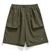 Calça Bermuda Cargo Masculina Helu com Bolso de Aba Estéreo Verão Novo Retrô Solta Bordada Casual Cinco Pontos Q