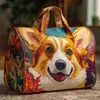 Bolsa de Viaje Acolchada de Algodón Serie Cachorros Marca Independiente 3D Bolso de Mano de Moda Impreso para Mujer Bolso de Yoga