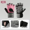 Guantes de Fitness con Soporte Integrado para Muñeca para Mujeres, Antideslizantes, Anti-Ampollas, Absorbentes de Impactos, de Medio Dedo para Hombres, Adecuados para Dominadas