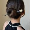 Estilo chino estanque de lotos Pin de luna moda horquilla de loto de esmalte de color estilo antiguo accesorios para el cabello de loto cabeza de bola accesorios Hanfu