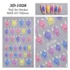 Pegatinas para Uñas de Gatito Famoso de Internet con Adhesivo Posterior, Simples y Versátiles, Lindas Pegatinas de Arte para Uñas con Cabeza de Gato Blanco, Estilo 3D