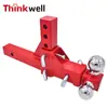 Fornecimento Direto da Fábrica Barra de Reboque Ajustável de Três Bolas RV Carro Acessórios Off-Road Conector de Gancho Vermelho Transfronteiriço