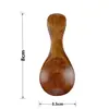Cuchara de madera para niños estilo japonés, anti-quemaduras, aislante de madera maciza, cuchara pequeña para comida de bebé de jardín de infantes, cuchara pequeña de madera para helado