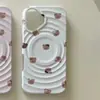 Oso Adorable con Lazo, Soporte Magnético para Funda de Teléfono Apple 18 Promax, Adecuado para 17 Pro, Succión Magnética Wave 16