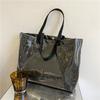 Verano Bolso de Jalea Transparente de Gran Capacidad para Mujer 2021 Nueva Moda Estilo Coreano Textura Bolso de Clase para Estudiante Bolso de Mano de Hombro
