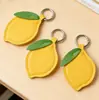 Llavero de Piel de Fruta Estilo Ins Manzana Limón Piña Melocotón Colgante Decoración de Bolsa Fábrica Mayorista en Stock