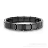 Pulsera de Acero Inoxidable Bloque Italiano Cruzado Pulsera Italiana Lisa Pulsera Elástica Simple Joyería al por Mayor