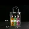 Bolsas Tote Transparentes de PVC Prontas para Lembrancinhas de Casamento, Sacolas de Presente, Sacolas Plásticas de Embalagem, Feitas Sob Medida com Logo