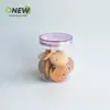 Pote Selado Plástico para Alimentos e Animais de Estimação 450ml Garrafa Plástica Transparente Pote para Frutas Conservadas e Doces Boca Larga Calibre 75 Pote Plástico
