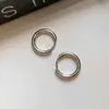 Anel Dourado Feminino Ouro 18K Banhado Brincos Argola de Luxo Leve Brincos de Tarraxa Únicos de Nicho Acessórios Simples para Orelha
