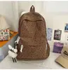 Mochila Estilo Japonés Girly con Lazo para Estudiantes de Secundaria y Preparatoria, Gran Capacidad, Ligera para Otoño e Invierno