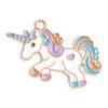 Pingente de unicórnio com gotejamento de óleo de liga mista Pingente de Pégaso Quente DIY Pulseira Colar Pingente Acessórios de Joalheria